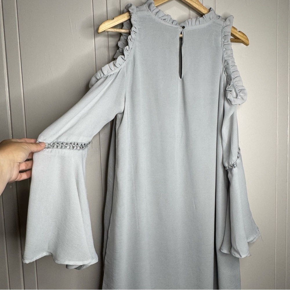 PPLA Light Gray Cold Shoulder Dress - Picture 3 of 16